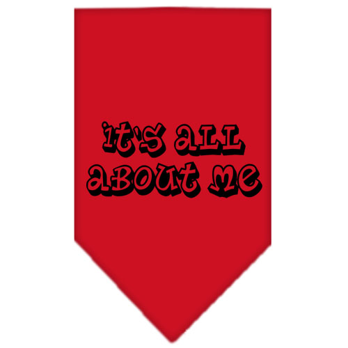 It's All About Me Screen Print Bandana Red Large